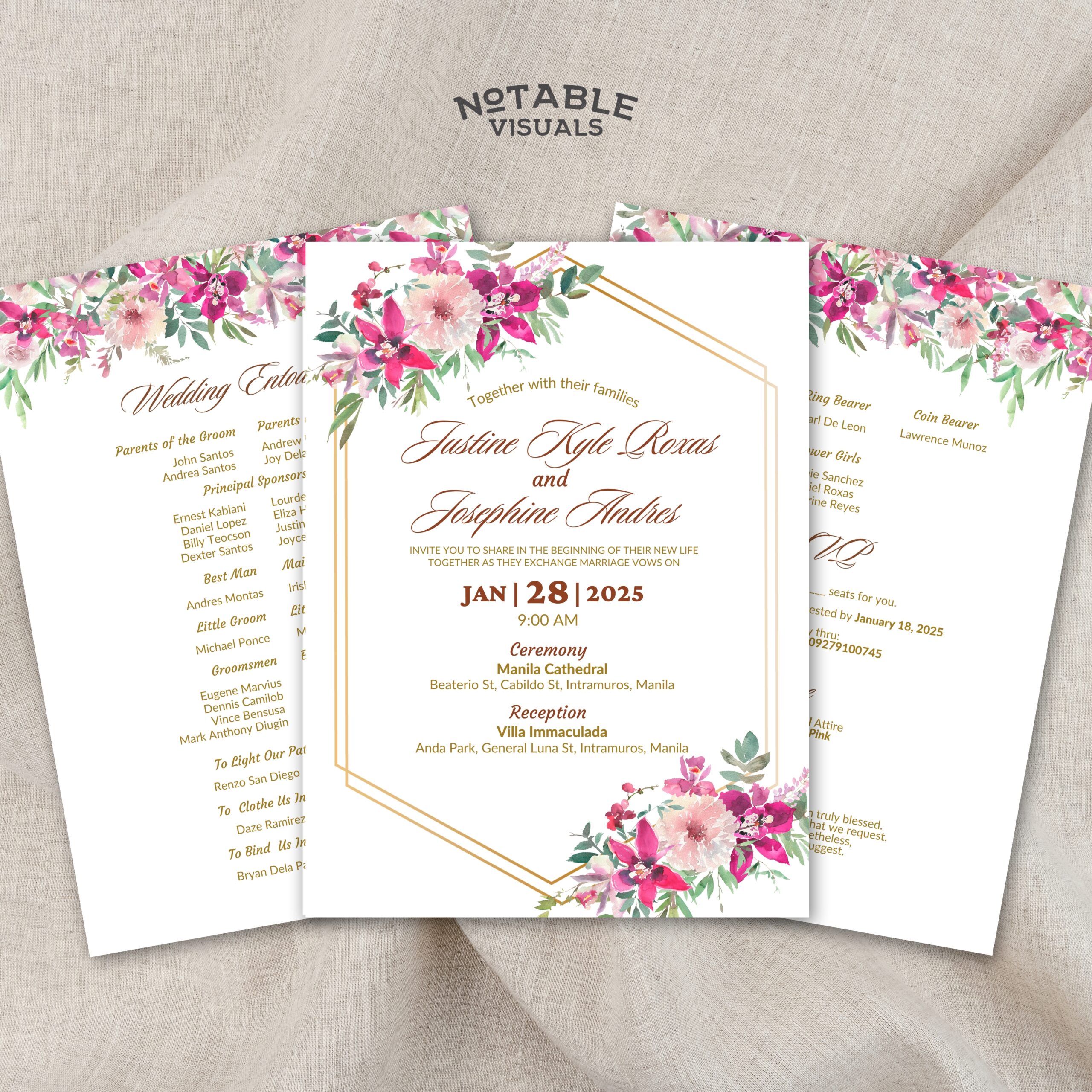 Elegant Orchid | Wedding Invitation Template
