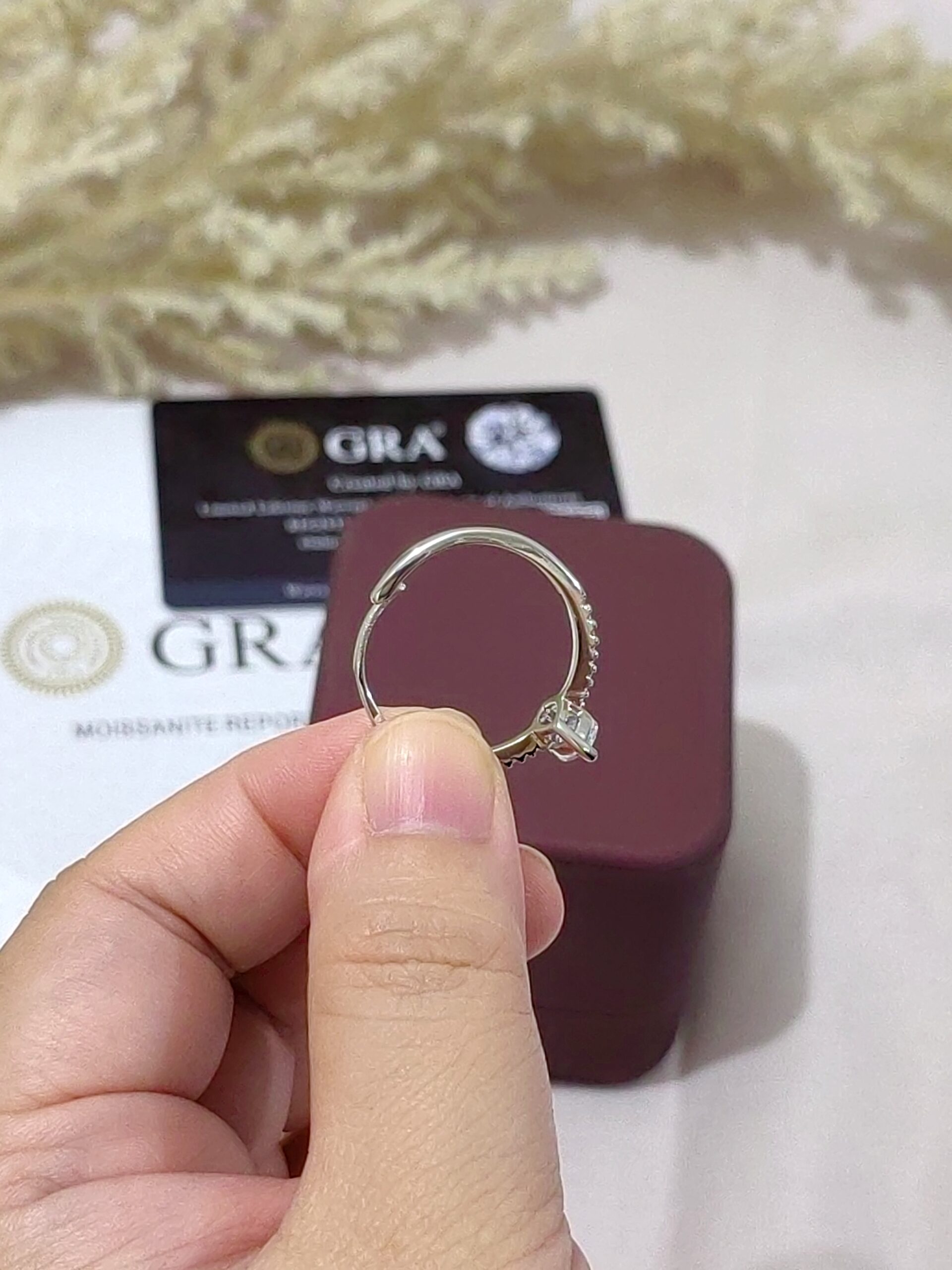 Marquise Pavé Moissanite Ring - Image 3