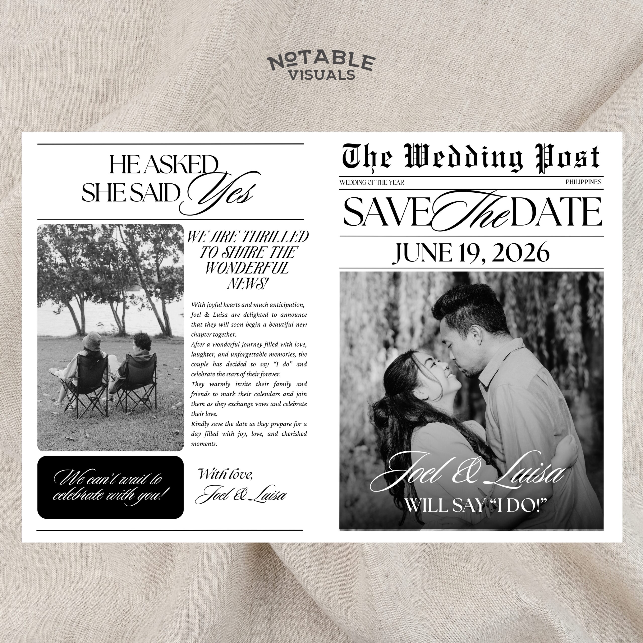 Save The Date Newspaper Template